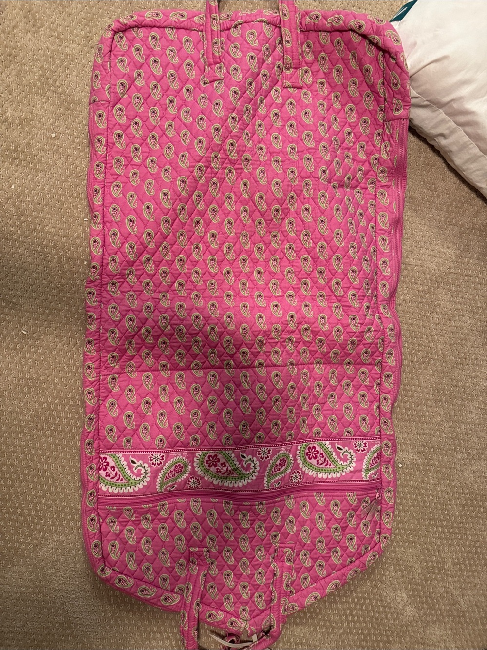 Vera Bradley Pink Paisley Quilted Travel Garment Bag - Picture 3 of 3
